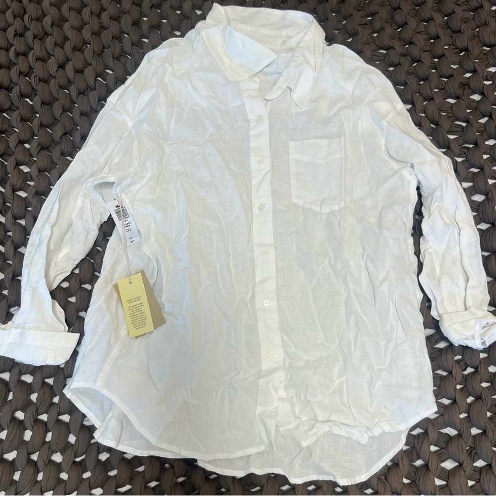 Aritzia White Button Down Shirt